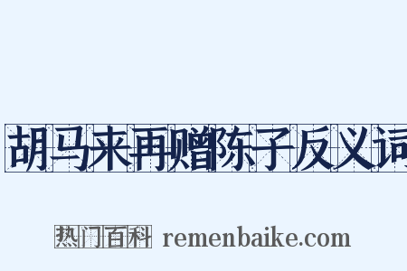 胡马来再赠陈子反义词是什么意思的图片